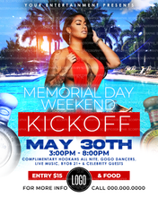 Load image into Gallery viewer, Memorial Day Weekend Kickoff Flyer Template