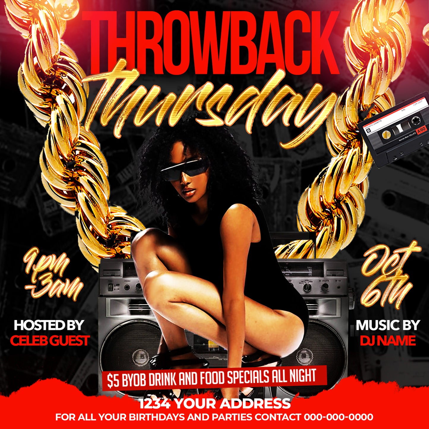 Throwback Thursdays Flyer Template
