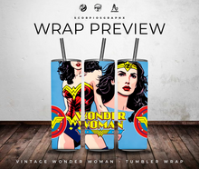 Load image into Gallery viewer, Vintage Wonder Woman | Sublimation | Tumbler Wrap Design | Digital Download