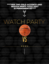 Load image into Gallery viewer, Playoff Game Menu Flyer Template