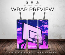 Load image into Gallery viewer, Girls Basketball PNG | Sublimation | Tumbler Wrap Design | Digital Download