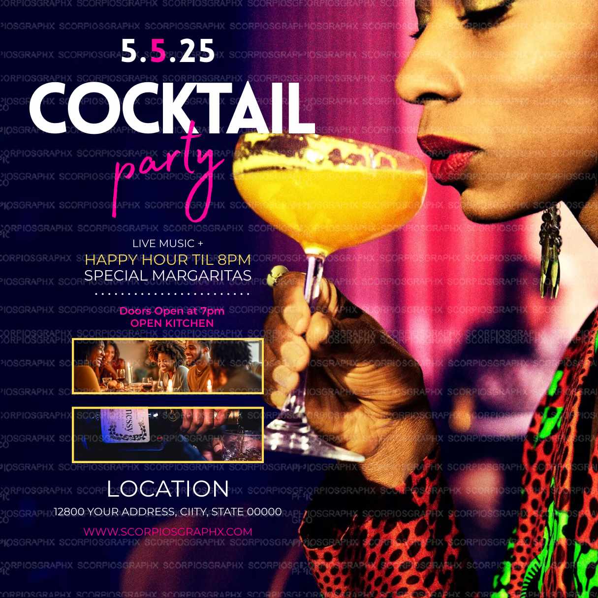Cocktail Party Canva Template