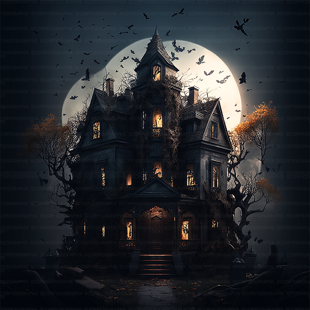 Creepy Victorian Mansion - Ai Art