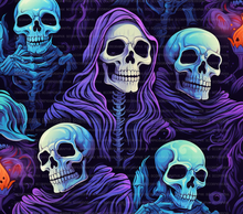 Load image into Gallery viewer, Hooded Skeleton PNG | Sublimation | Tumbler Wrap Design | Digital Download
