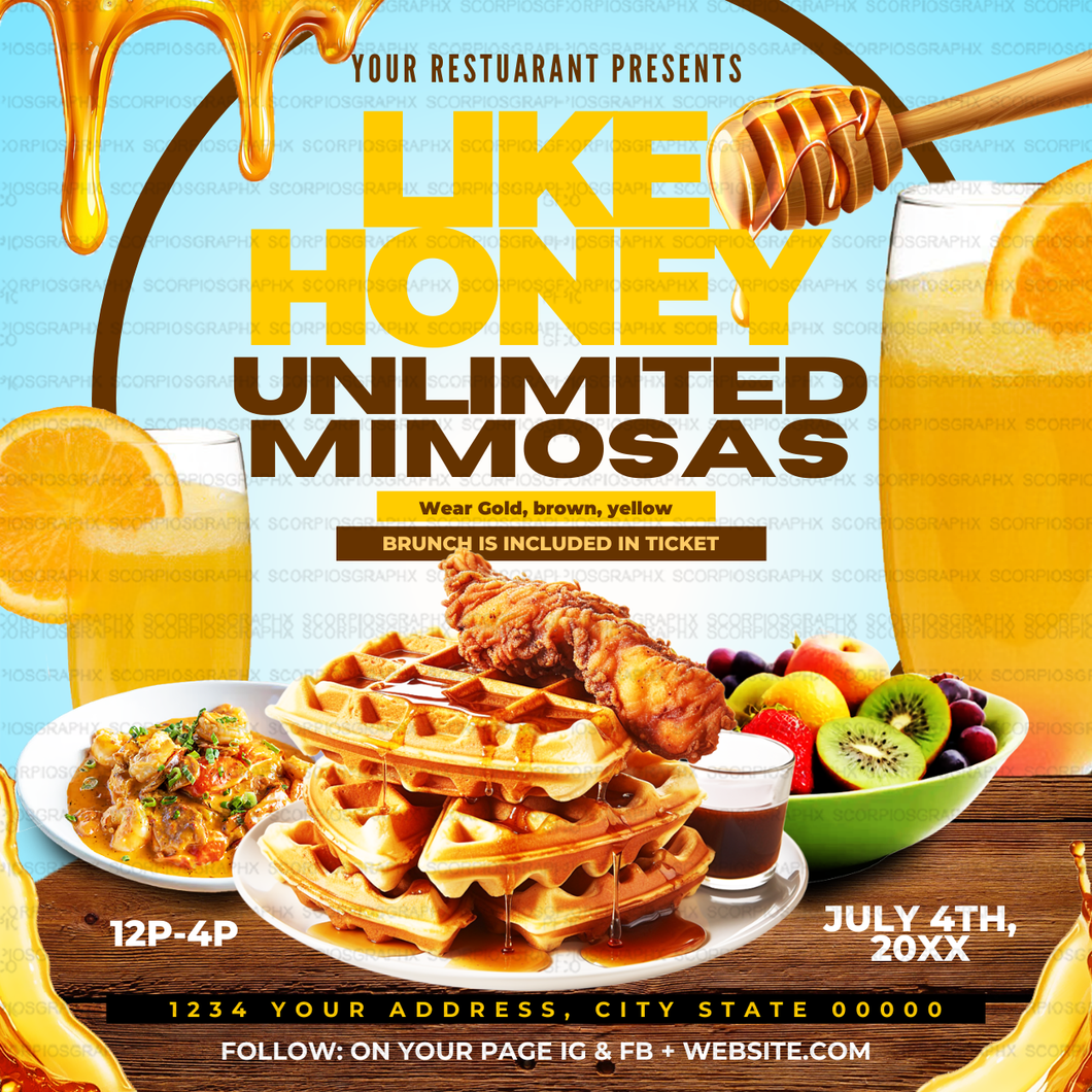Like Honey Brunch Flyer Template