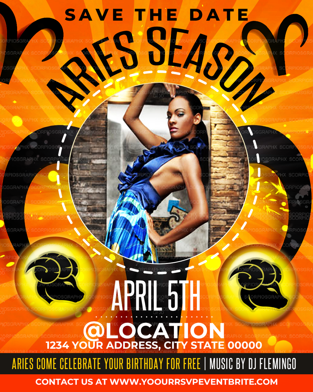Aries Season Flyer