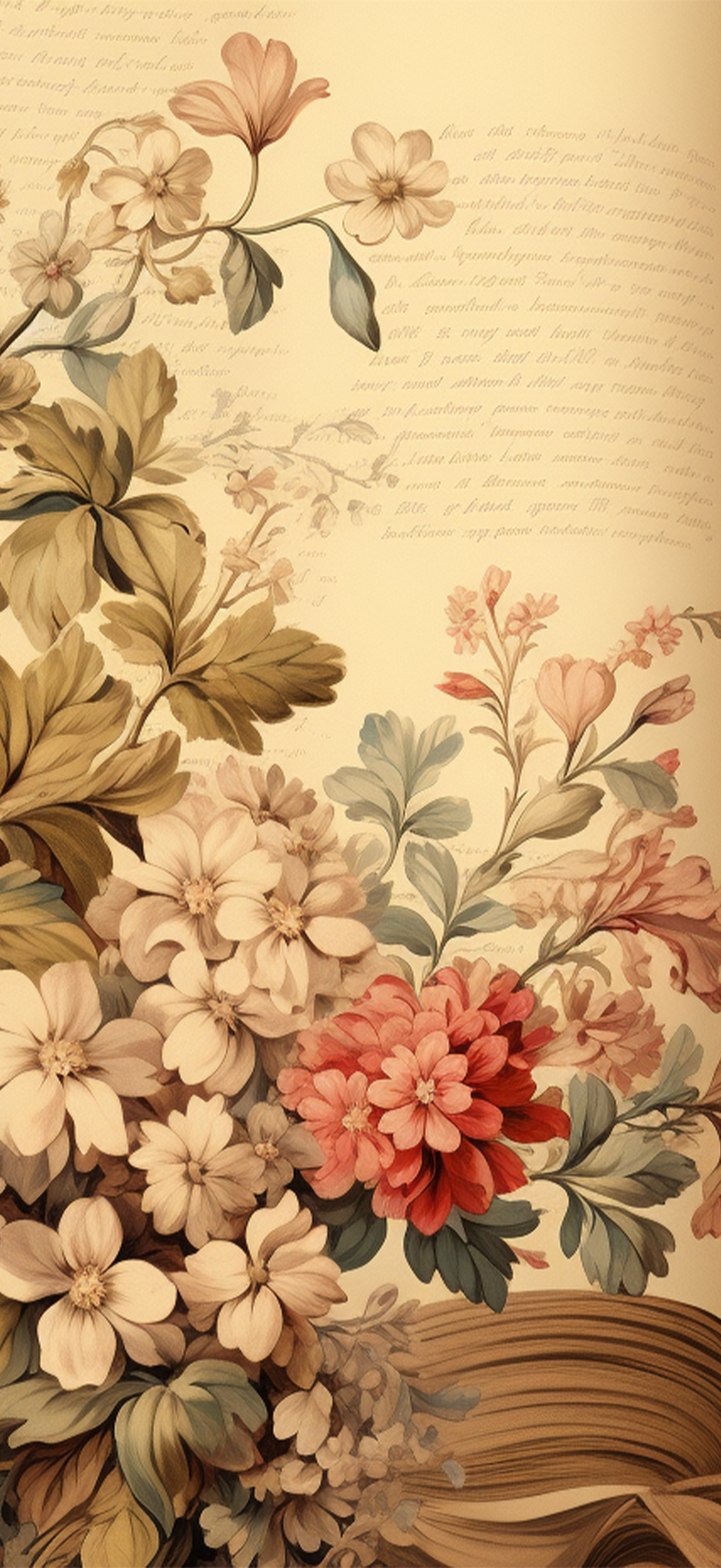 Scripts and Roses iphone Wallpaper