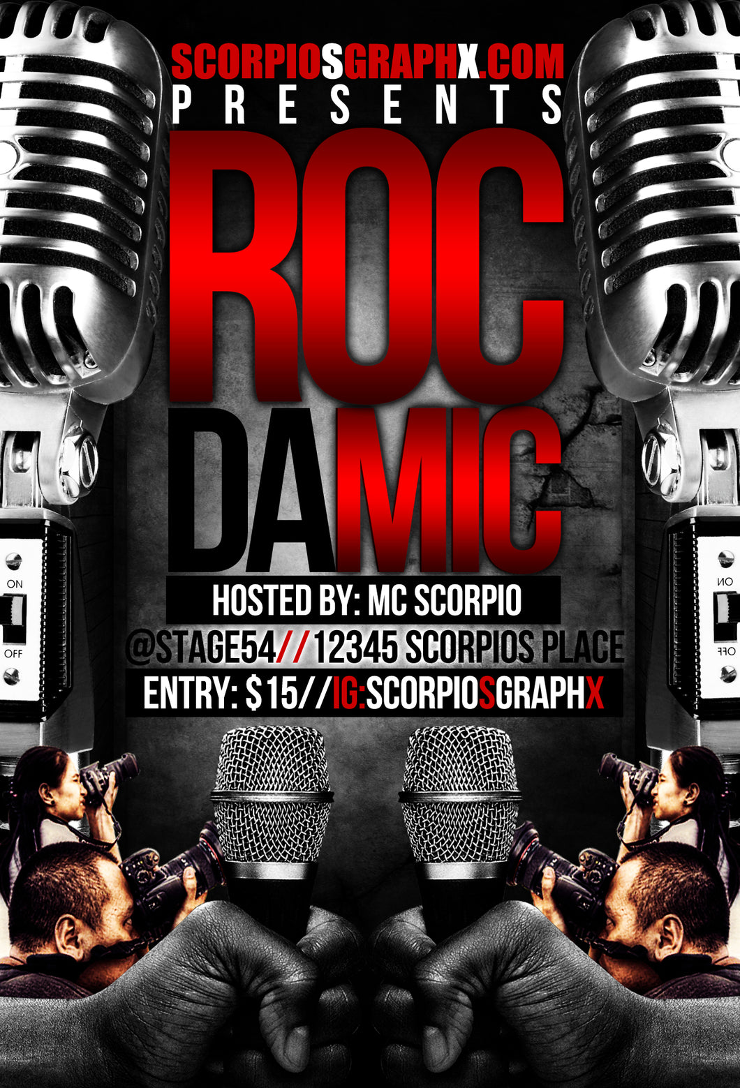 Roc da Mic Flyer Template