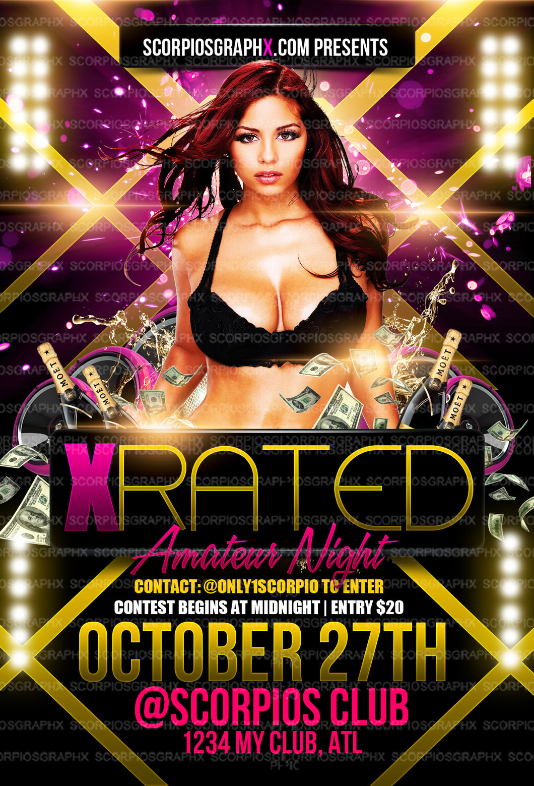 Adult Ent Flyer Template
