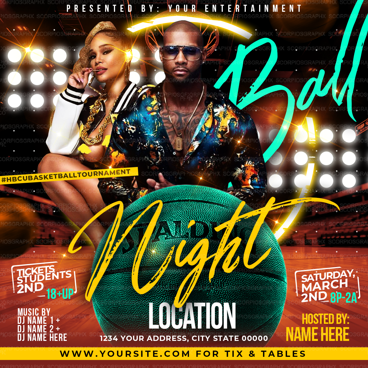 Ball Night Flyer Template