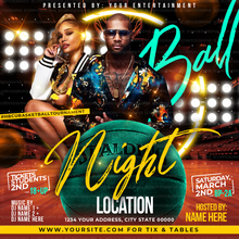 Load image into Gallery viewer, Ball Night Flyer Template
