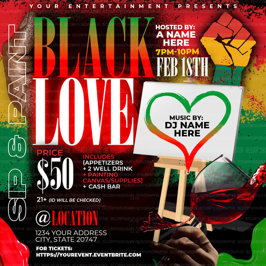 Sip and Paint Flyer