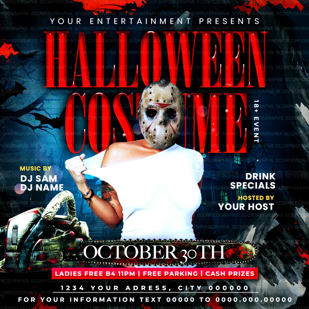 Halloween Costume Flyer Template
