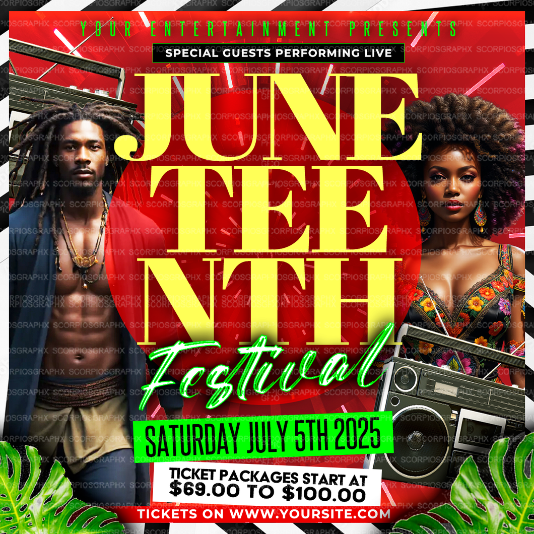 Juneteenth Festival Flyer Template