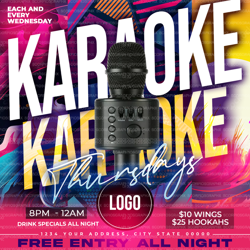 Karaoke Flyer Template
