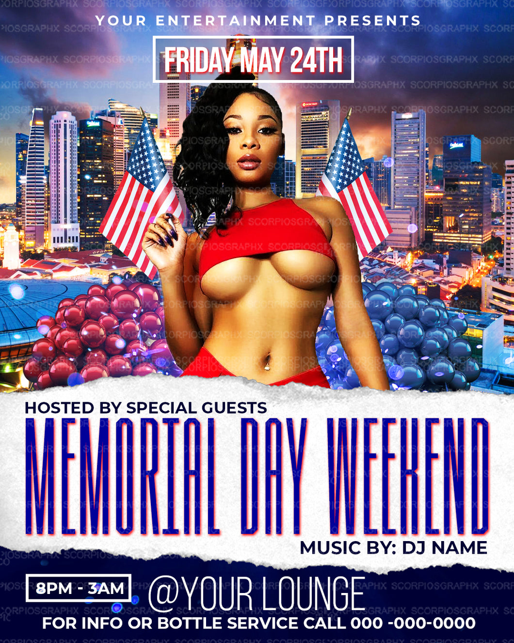 Memorial Day Weekend Flyer Template