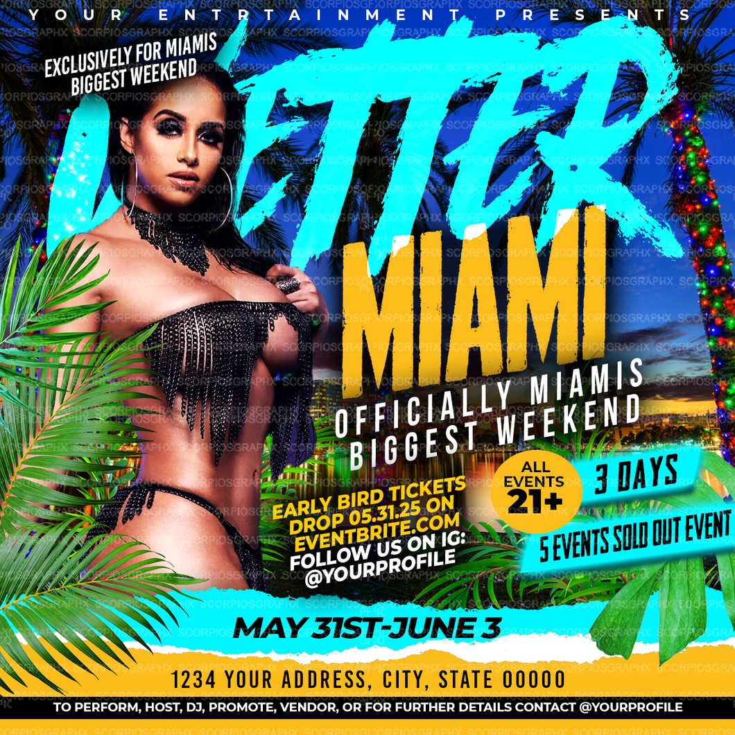 Miami Flyer Template