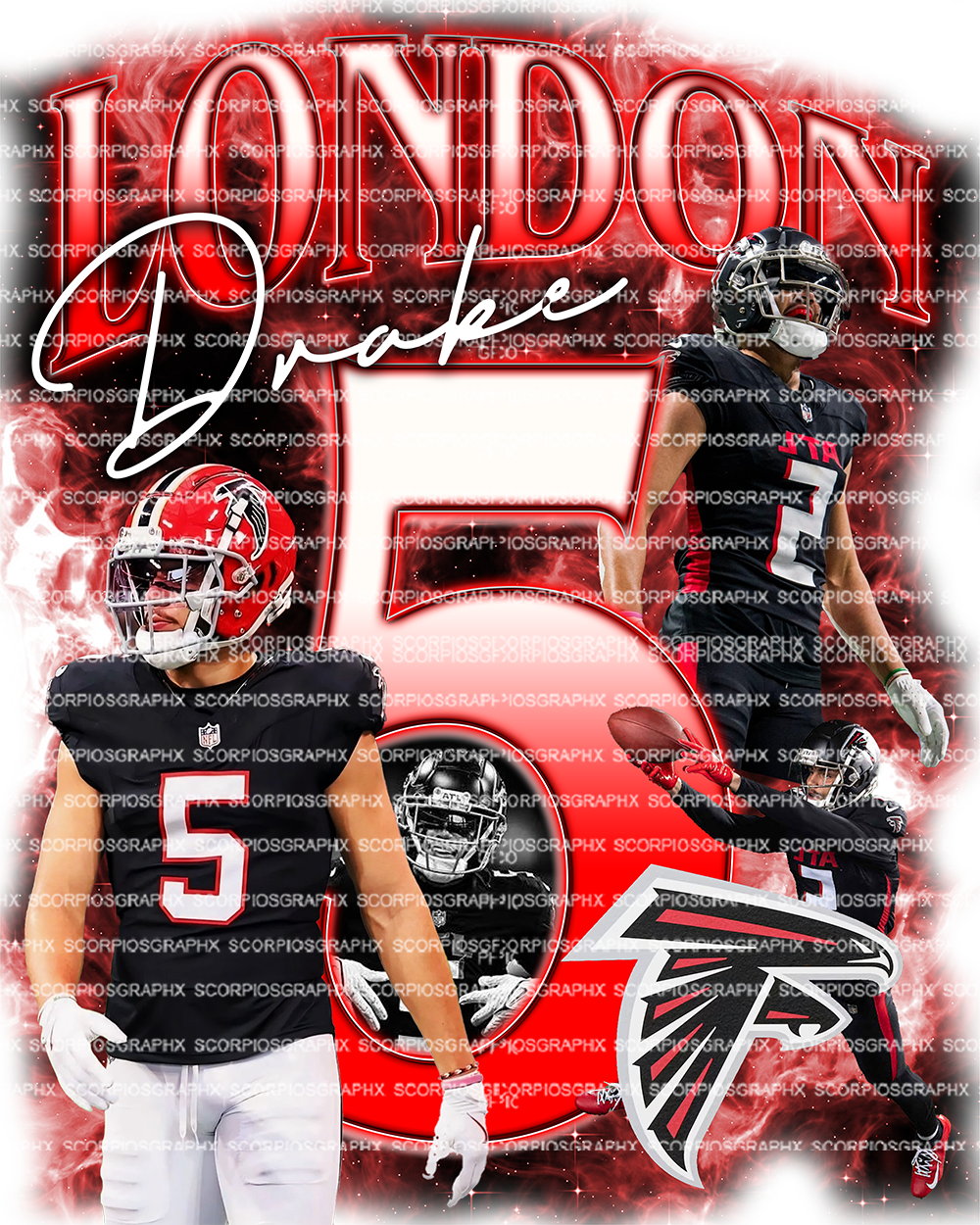 Drake London Throwback PNG