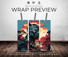 Load image into Gallery viewer, Black Panther 2 PNG | Sublimation | Tumbler Wrap Design | Digital Download
