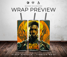 Load image into Gallery viewer, Black Panther PNG | Sublimation | Tumbler Wrap Design | Digital Download
