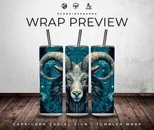 Load image into Gallery viewer, Capricorn PNG | Sublimation | Tumbler Wrap Design | Digital Download
