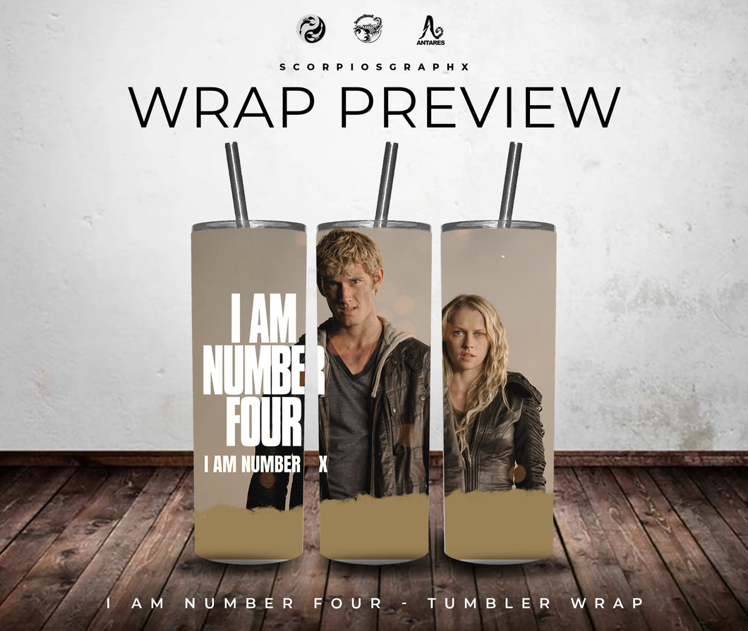 I am Number Four PNG | Sublimation | Tumbler Wrap Design | Digital Download