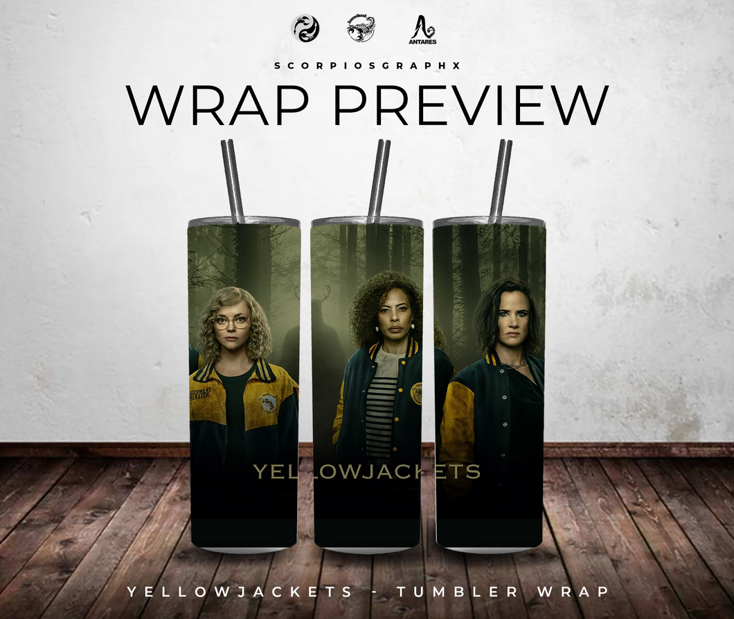 YellowJackets PNG | Sublimation | Tumbler Wrap Design | Digital Download