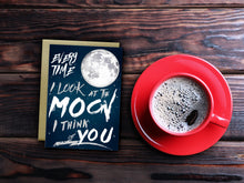 Load image into Gallery viewer, Looking at the Moon | THINKING OF YOU Greeting Card | Printable
