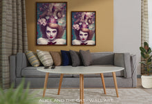 Load image into Gallery viewer, Alice and the Cat - AI ART
