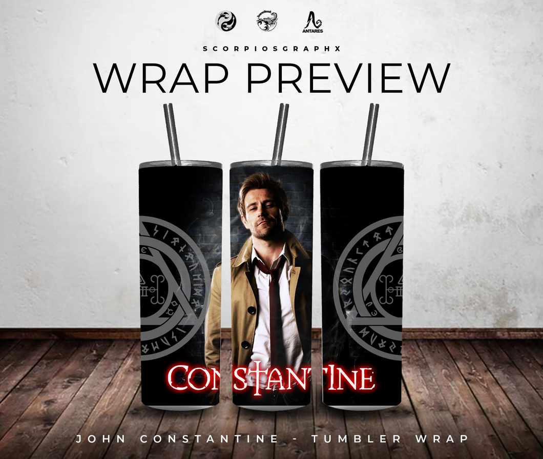 John Constantine PNG | Sublimation | Tumbler Wrap Design | Digital Download