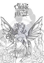 Load image into Gallery viewer, Fairy - Printable Adult Coloring Page
