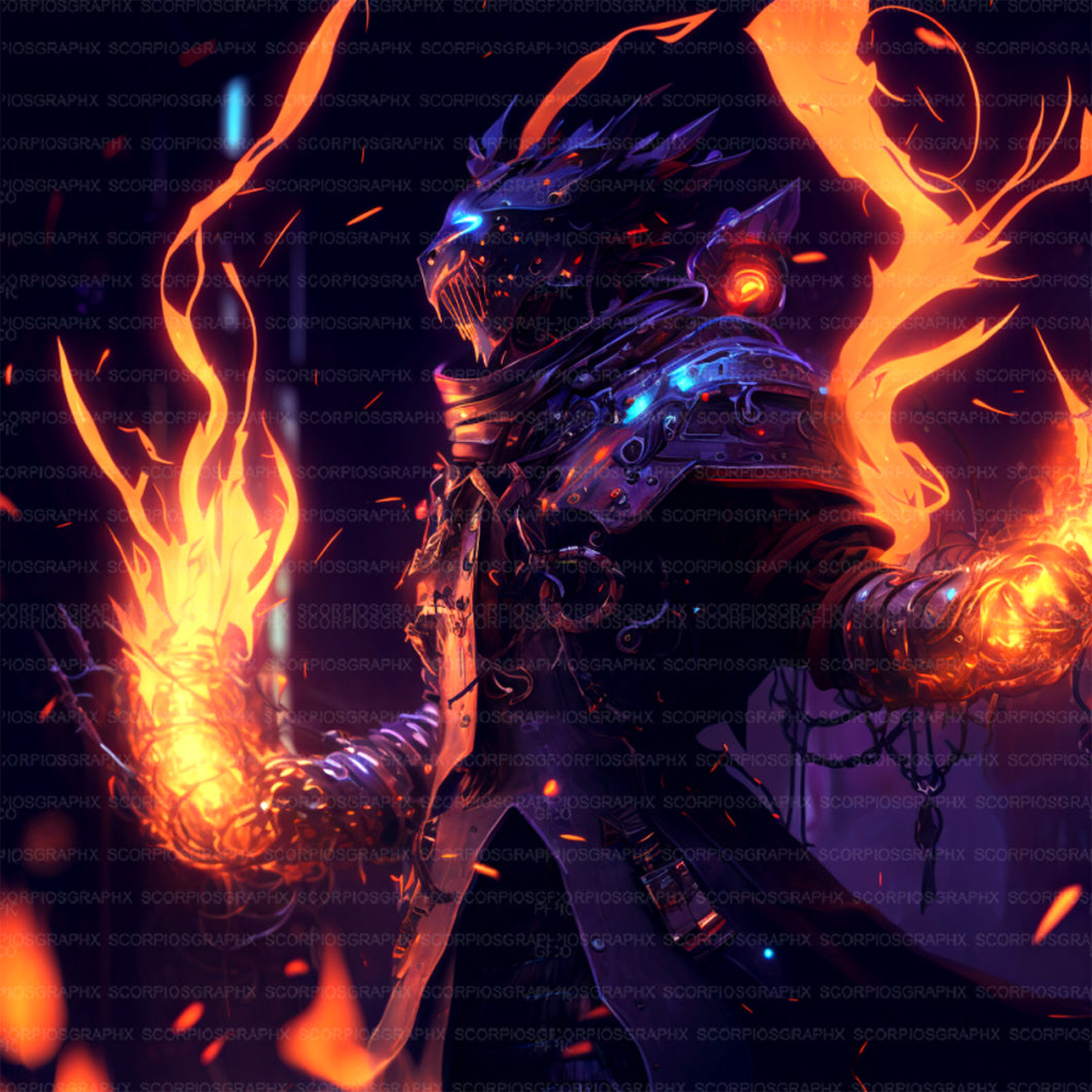 Fire Wizard - AI Art