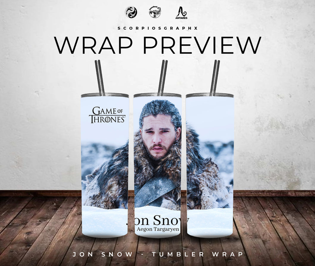 Jon Snow PNG | Sublimation | Tumbler Wrap Design | Digital Download