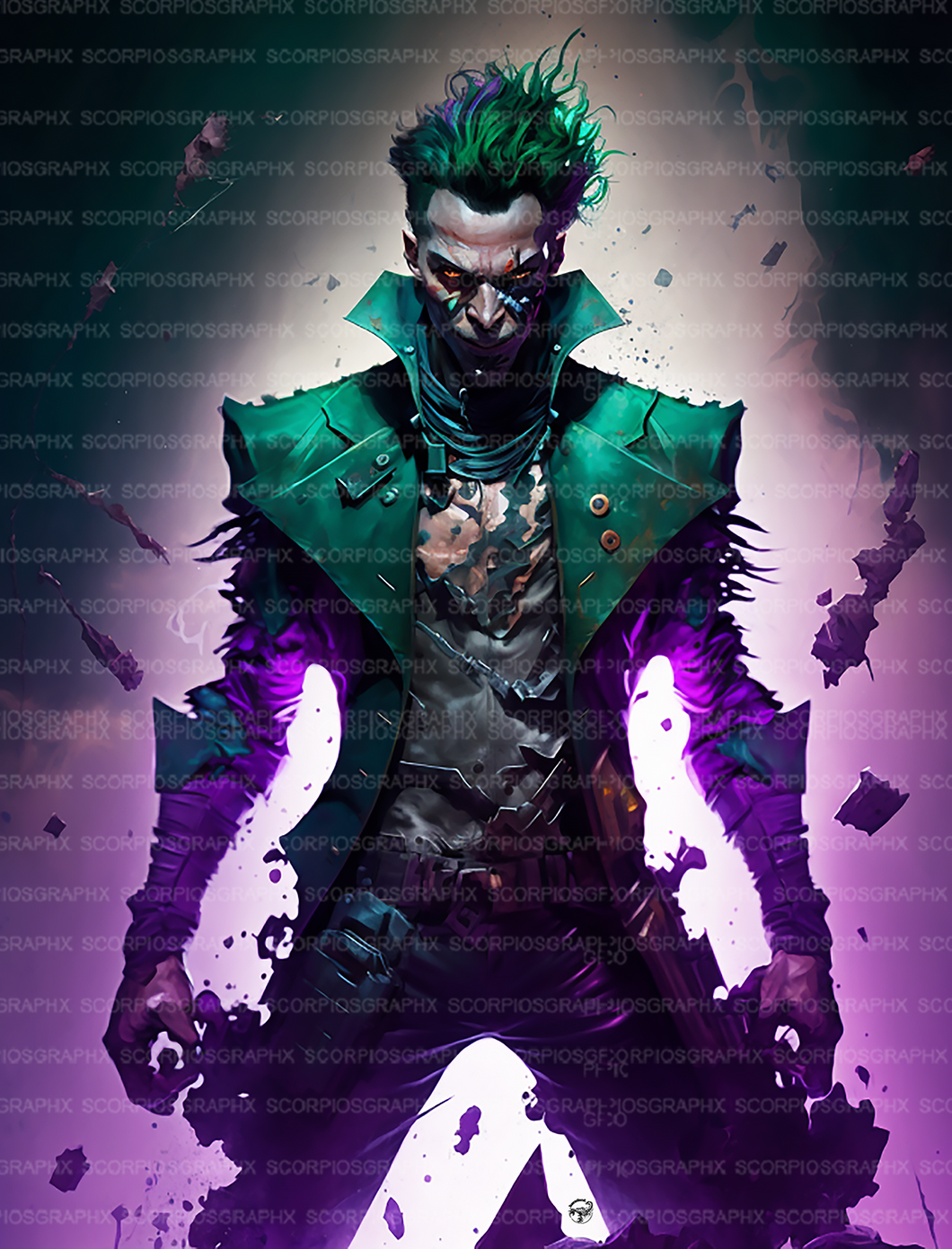 Joker Space Cowboy - Ai Art