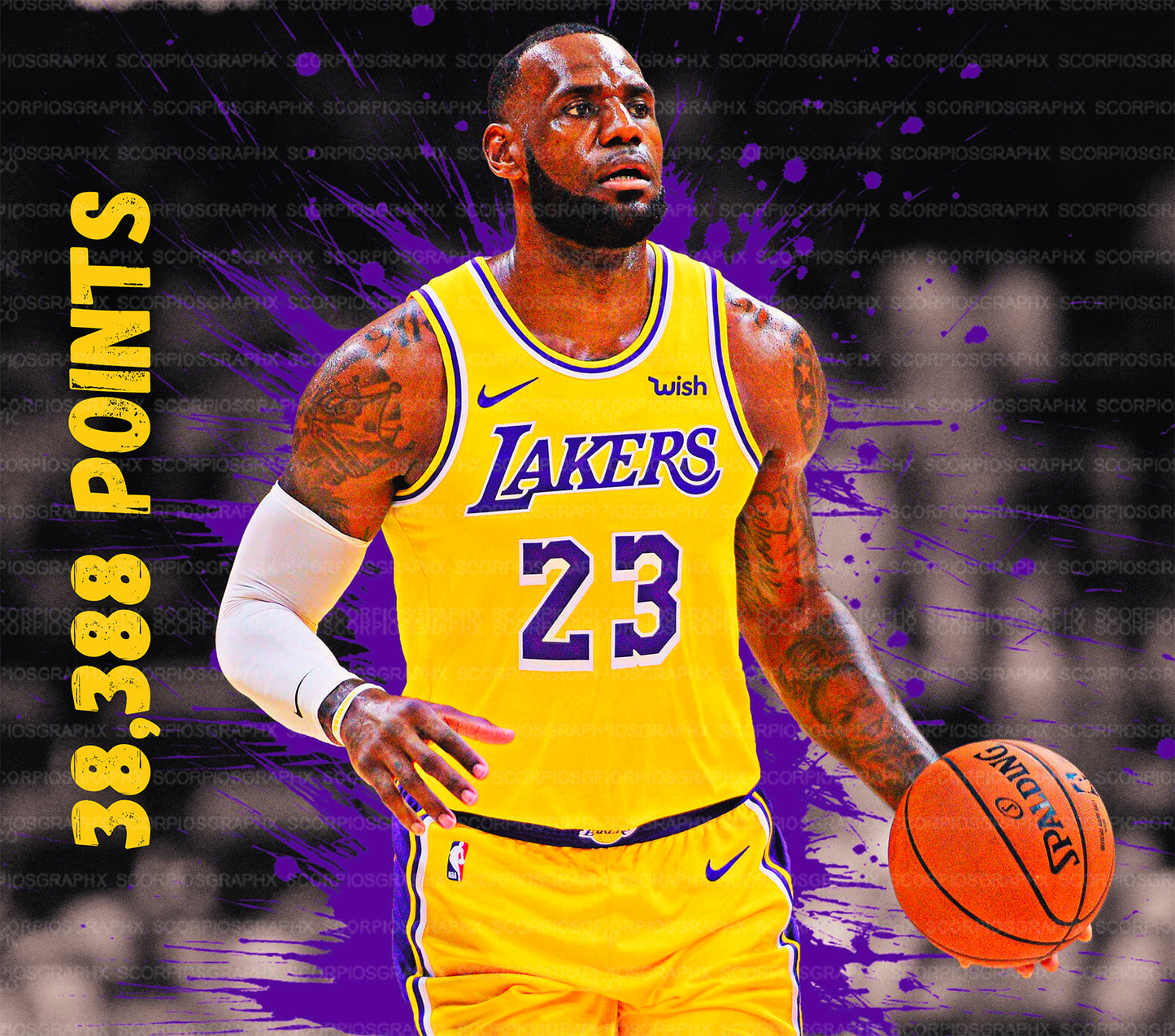 Lebron Lakers PNG | Sublimation | Tumbler Wrap Design | Digital Download