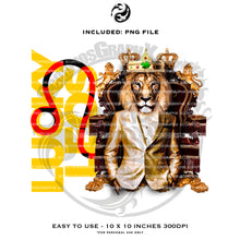 Load image into Gallery viewer, Lucky Leo PNG | Sublimation | Tumbler Wrap Design | Digital Download
