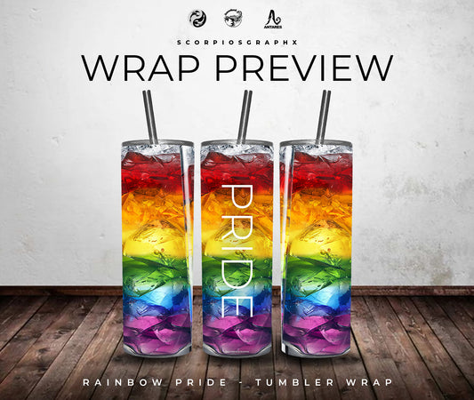 Rainbow Pride PNG | Sublimation | Tumbler Wrap Design | Digital Download