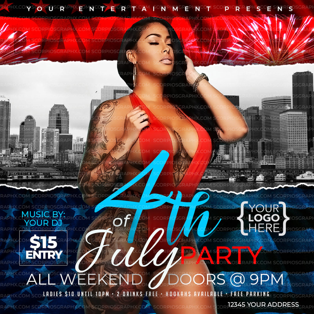 4th of July Flyer Template