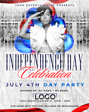 Load image into Gallery viewer, July 4th Day Party Flyer Template
