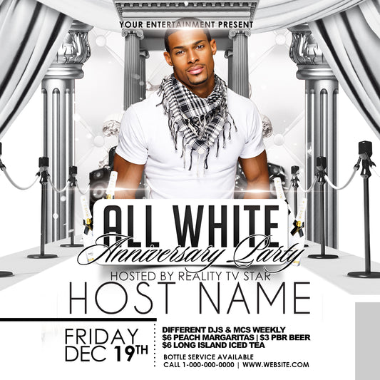 All White Party Flyer
