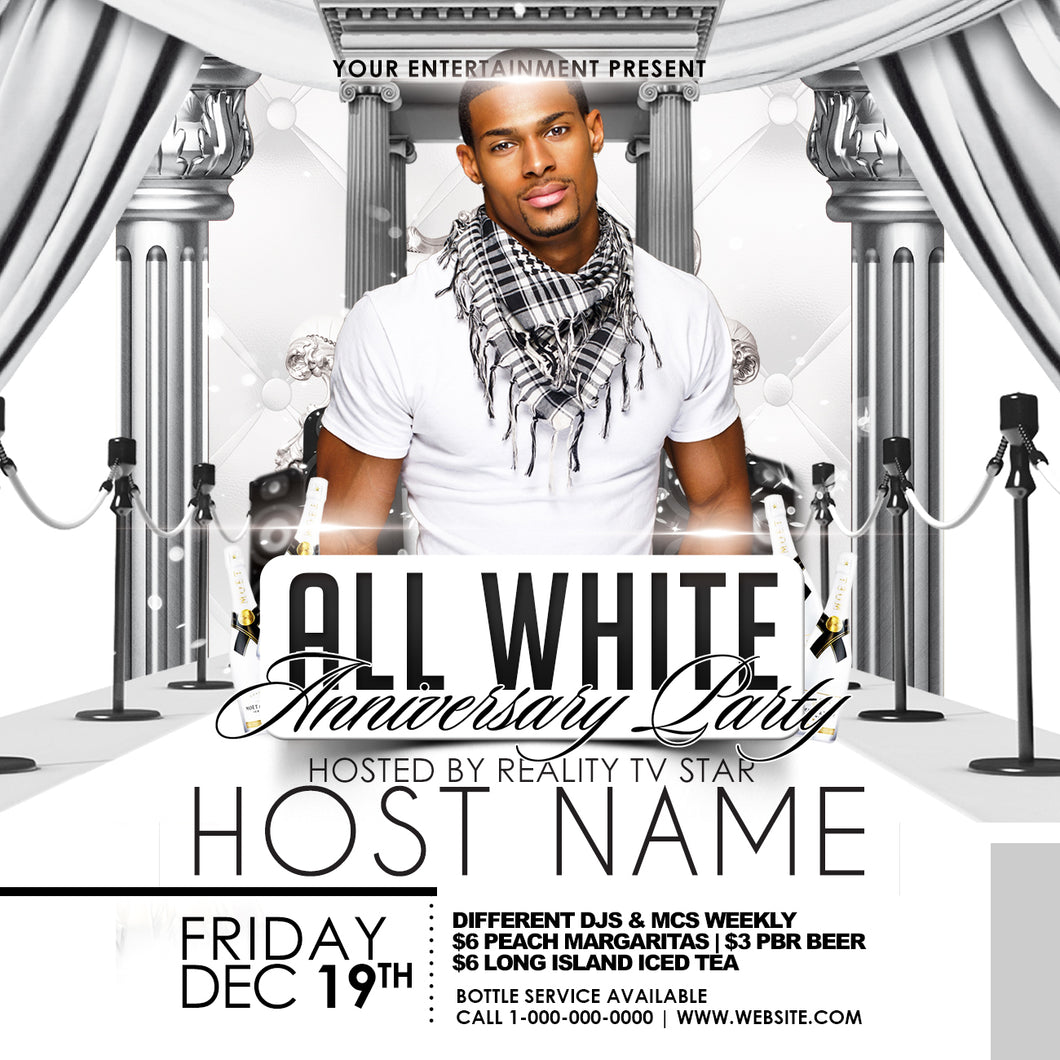 All White Party Flyer
