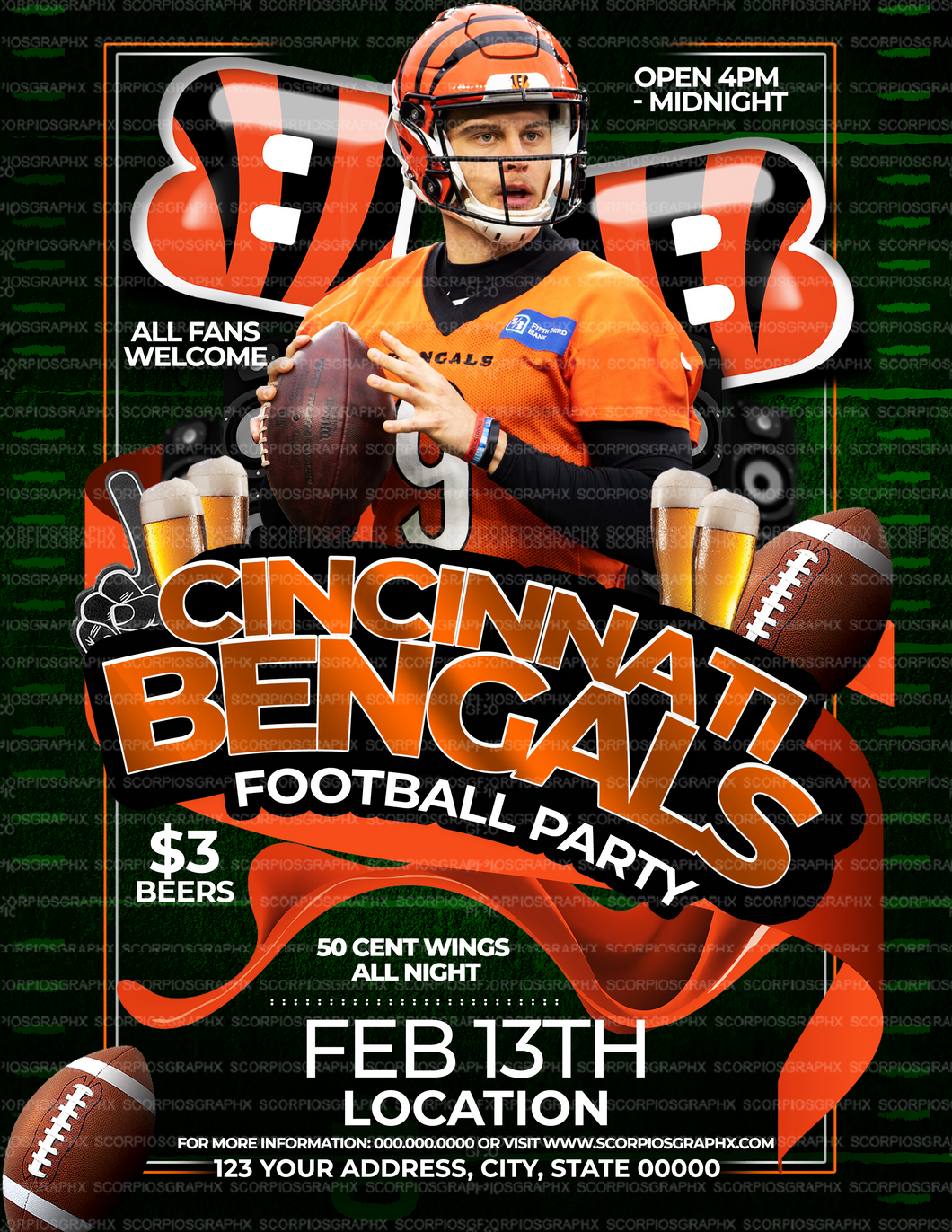 Bengals Football Flyer