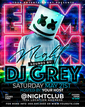 Load image into Gallery viewer, EDM DJ Flyer Template
