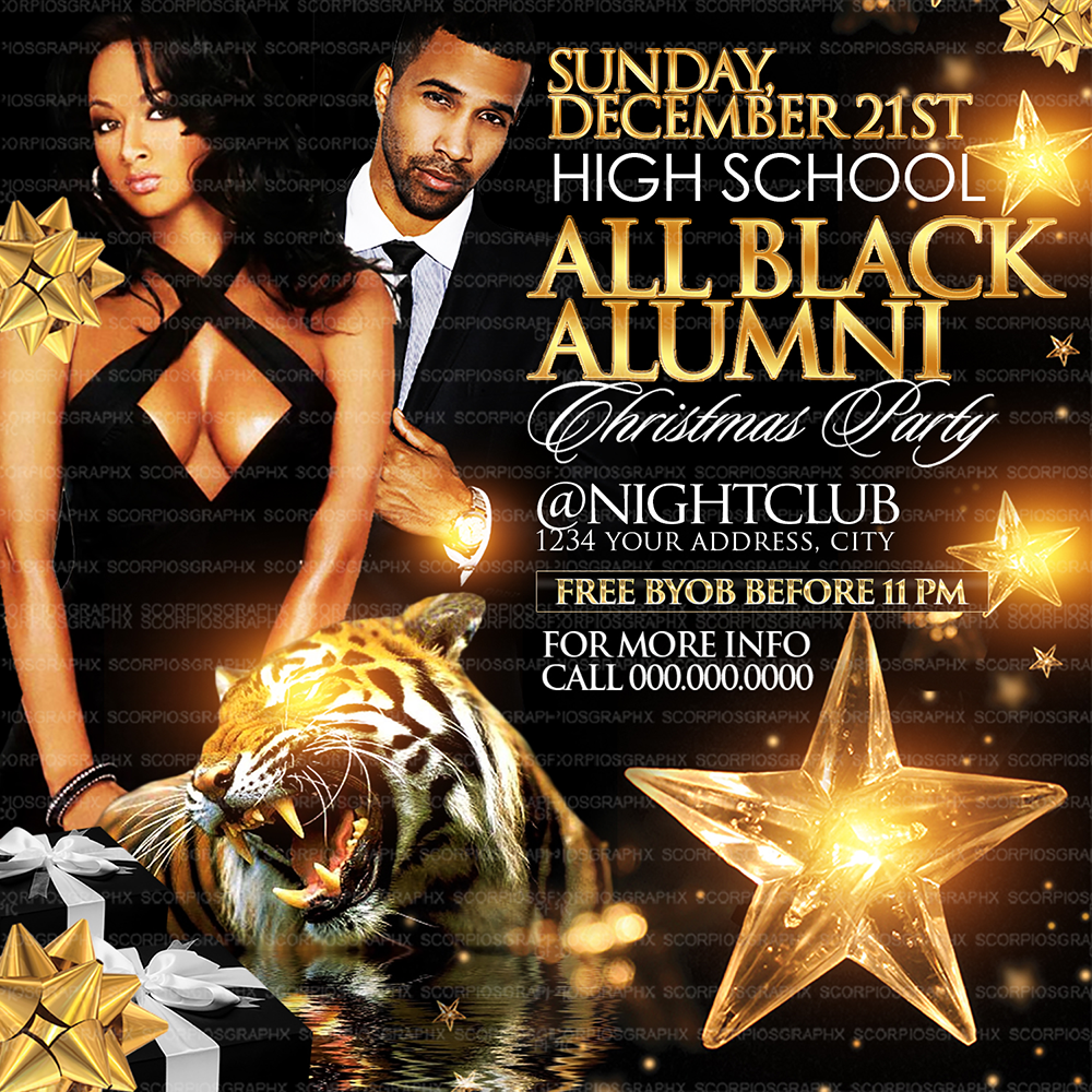 High School Christmas Party Flyer