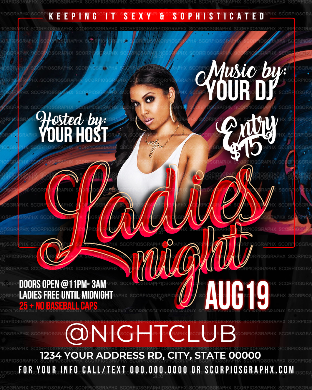 Ladies Night Flyer Template