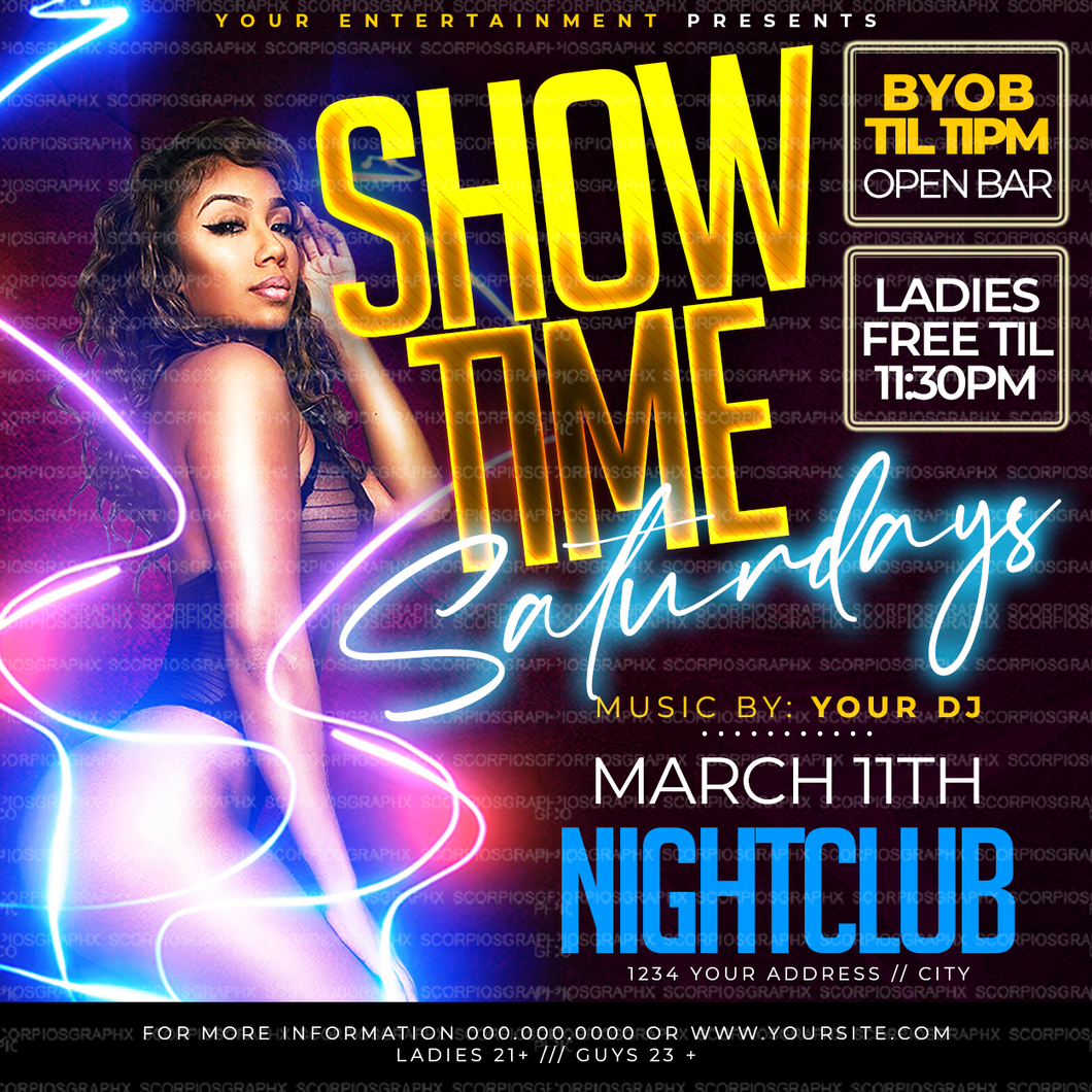 Showtime Saturdays Flyer