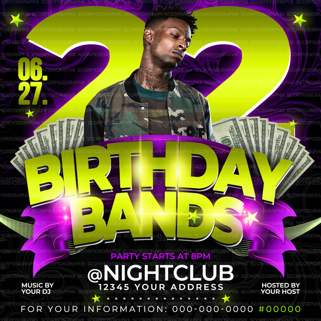 Hip Hop Birthday Flyer Template