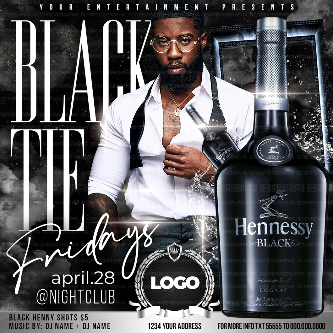 Black Tie Flyer Template