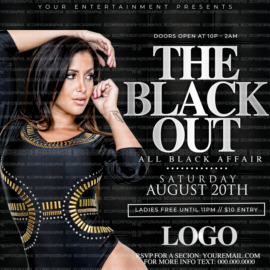 Black Party Flyer Template