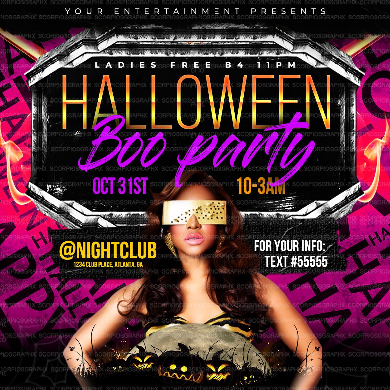 Halloween Boo Flyer Template